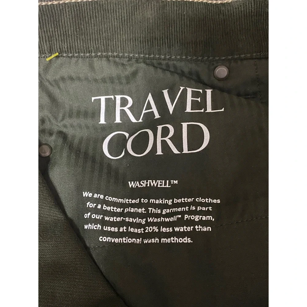 Banana Republic Travel Cord Pants‎ Mens 36x34 Green Gorpcore Corduroy